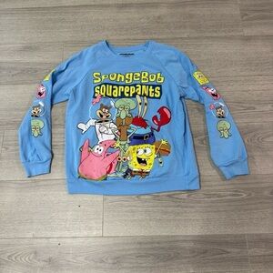 Nickelodeon SpongeBob SquarePants Blue Sweatshirt Size 11-13